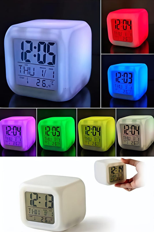 Eye-Catchy 7 Color Changing DIGITAL ALARM CLOCK
