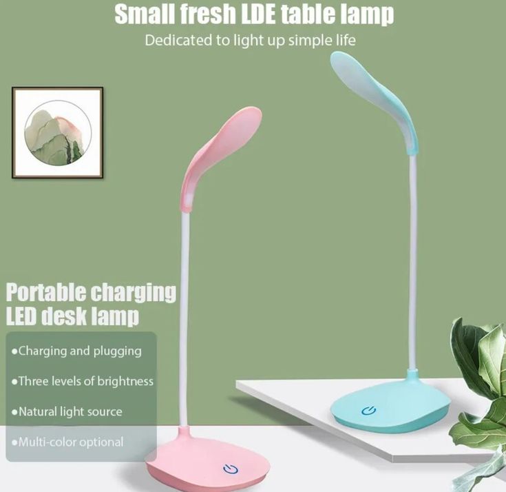 Desk Lamp with flexible Gooseneck - 3 Levels of Brightness