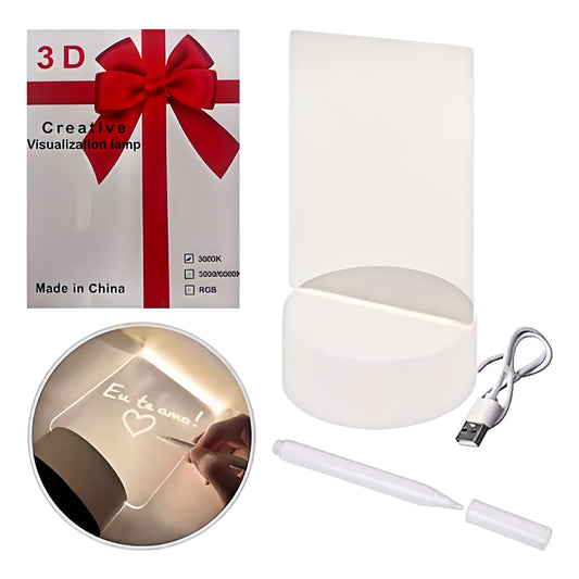 Desk Lamp - LED LAMP - Acrylic Message Board - Night Light